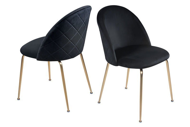 FUCU0001 Обеденный стул из оникса черного бархата ijlbrown  - Вид №2