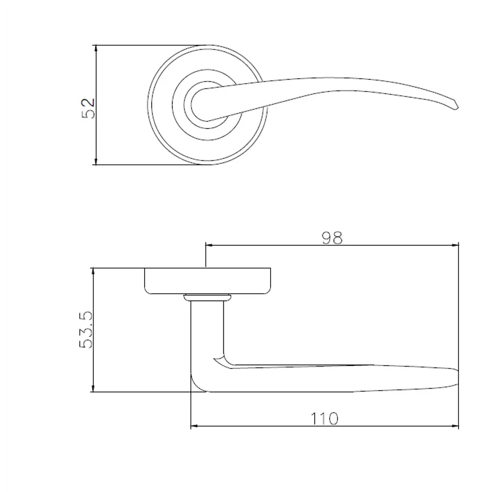 EDSON Дверная ручка на розетке E 015-S в бронзовом анодировании 18743603 STLM-0012366 - Вид №3