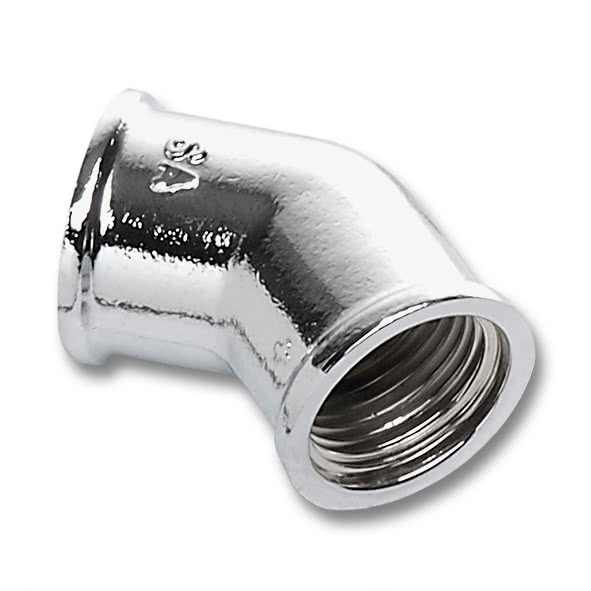 261412C SANHA 614 угол 45° ВР, хромированная латунь 1/2 мм  - Вид №1