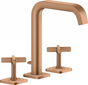 36108140 Смеситель для раковины 170 на 3 отверстия с розетками и сливным гарнитуром AXOR CITTERIO E