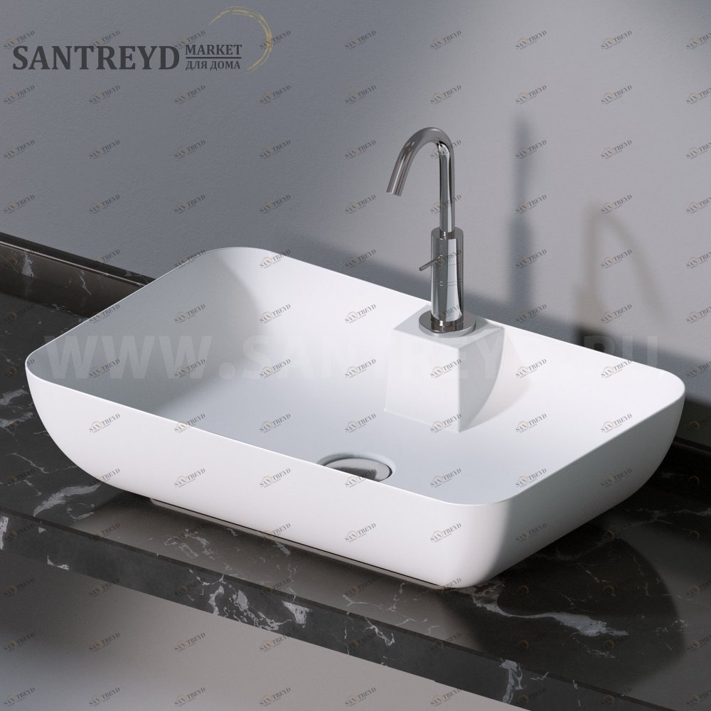 L607101 Накладная раковина на столешницу  прямоугольная A. e T. Italia ELITE AeT ITALIA