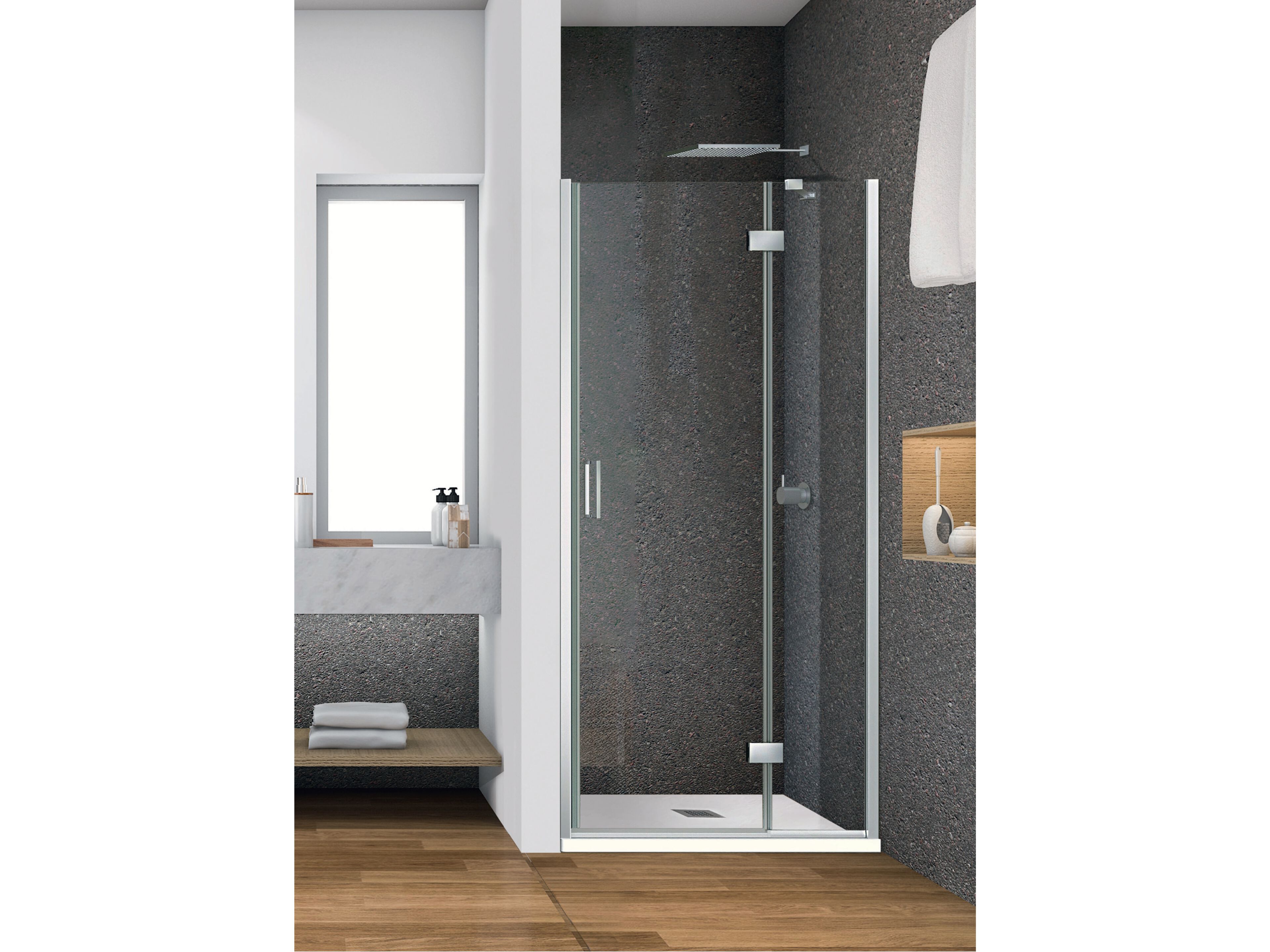 Хрустальная ниша душевая кабина с распашной дверью Metidea топ ARCH-00047582 - Вид №1