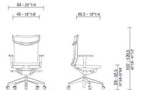 Кожаный операционный офисный стул с колесами ESTEL GROUP Uniqa ARCH-00109249 - Вид №2