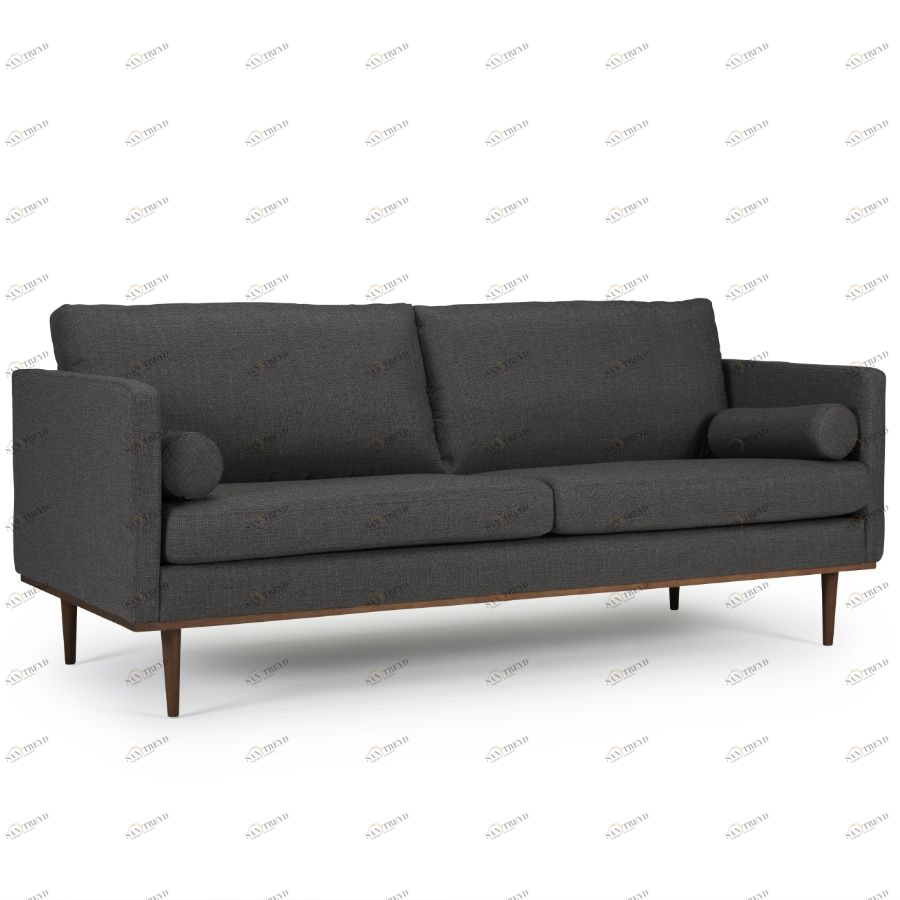 Диван трехместный Vigo, дуб/орех, темно-серый Kragelund 37203208161