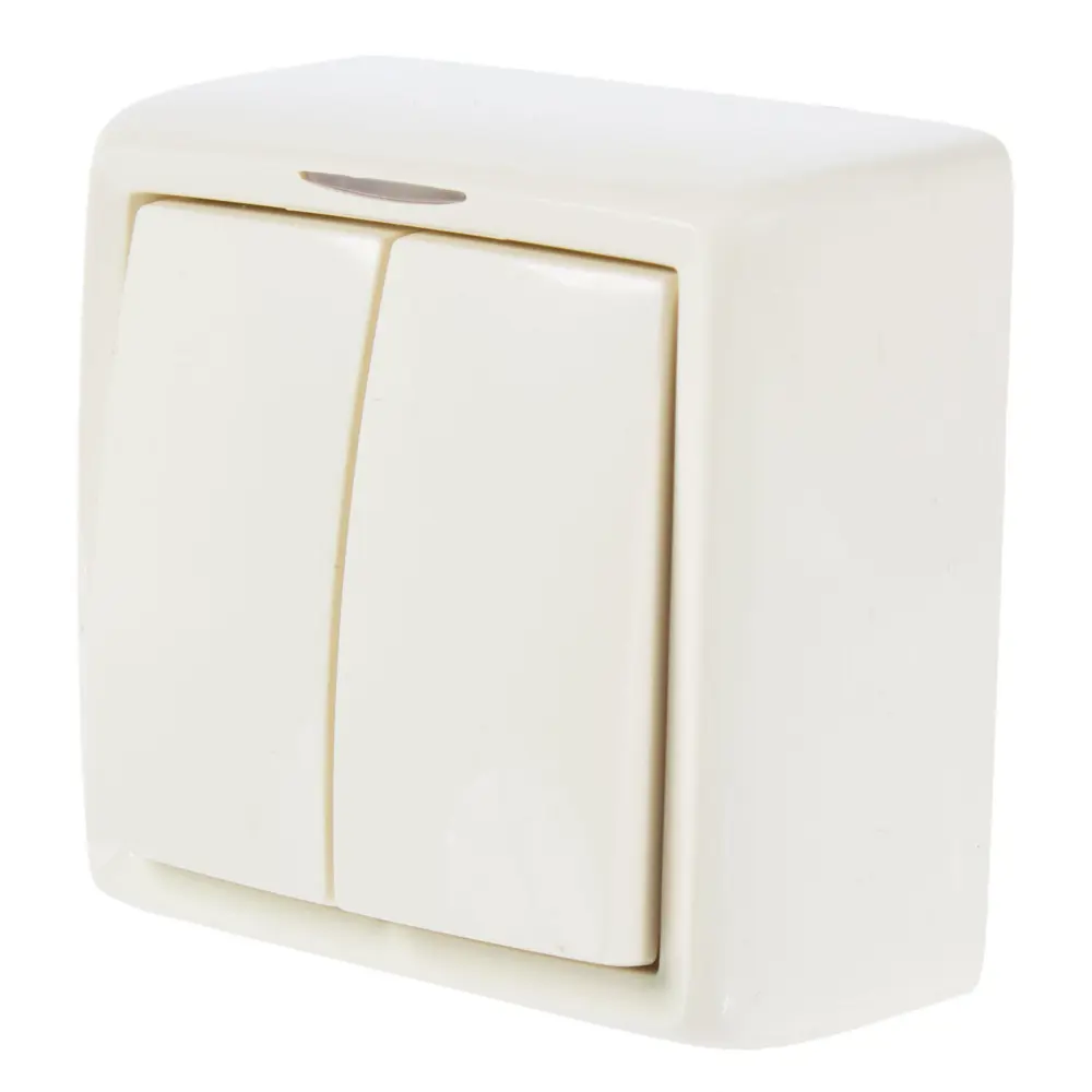 Выключатель накладной Reone 2 клавиши, цвет слоновая кость STLM-2114212 - Вид №1