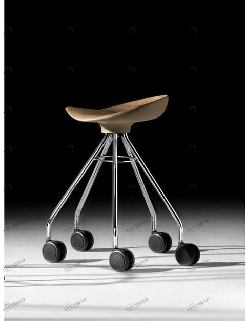 BD Barcelona Design Низкий табурет на деревянной эстакаде на колесиках Jamaica sun-id-1464885