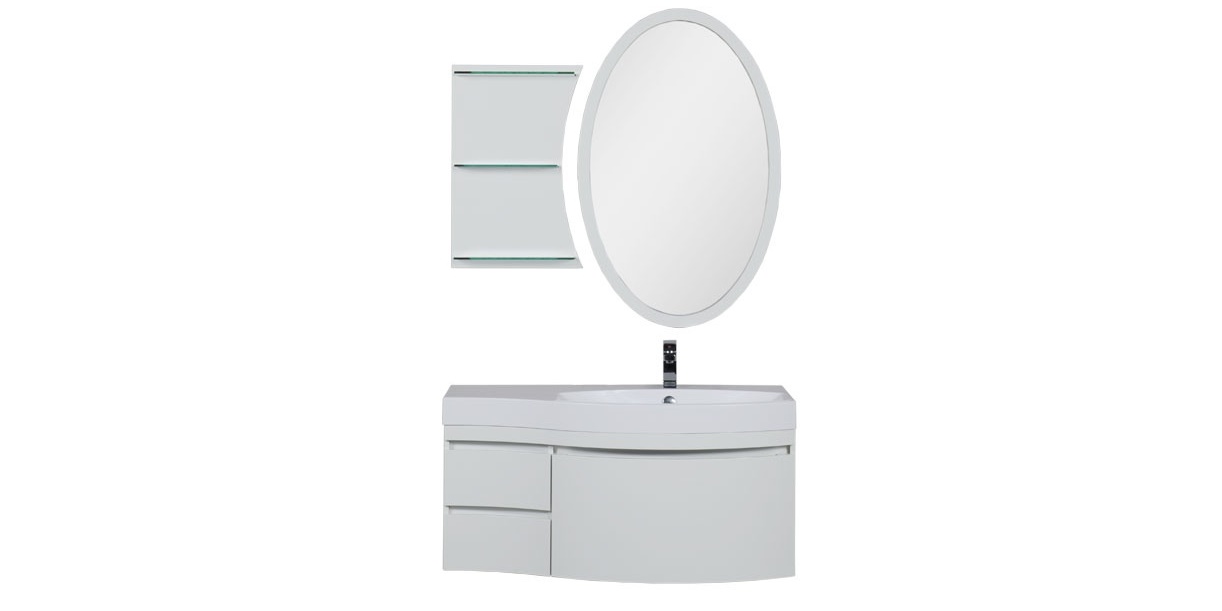 Комплект мебели Aquanet Опера 115 R белый (3 ящика) 00169452 - Вид №1