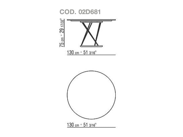 Круглый стальной стол с порошковым покрытием Flexform Torcello ARCH-00028021 - Вид №4