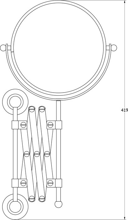 STI 120 Косметическое зеркало двустороннее x2 3SC STILMAR CHROME/GOLD Treesseci 3SC - Вид №1