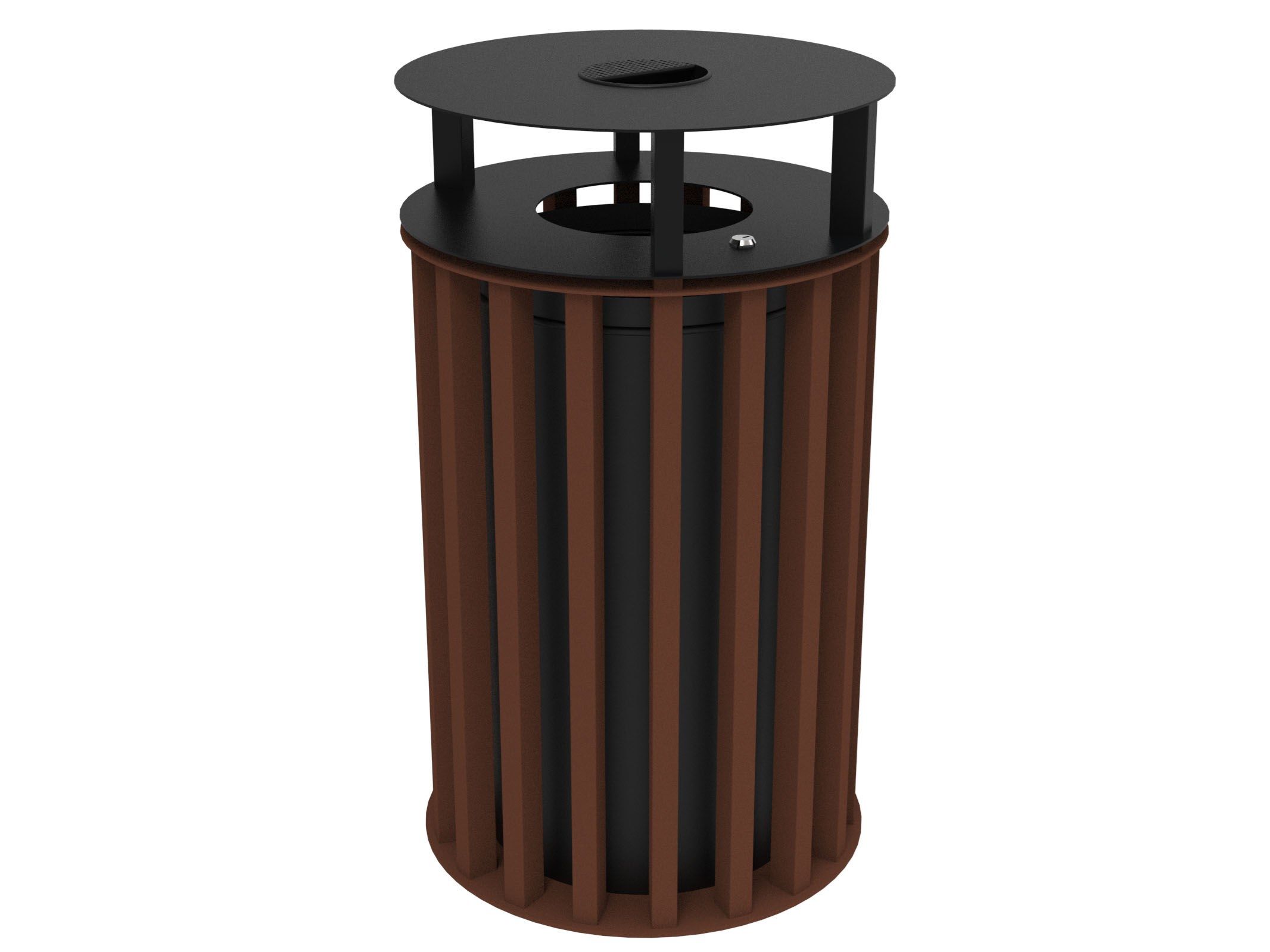 Оцинкованная стальная корзина для мусора с пепельницей Lazzari Динамо ARCH-00058102 - Вид №37