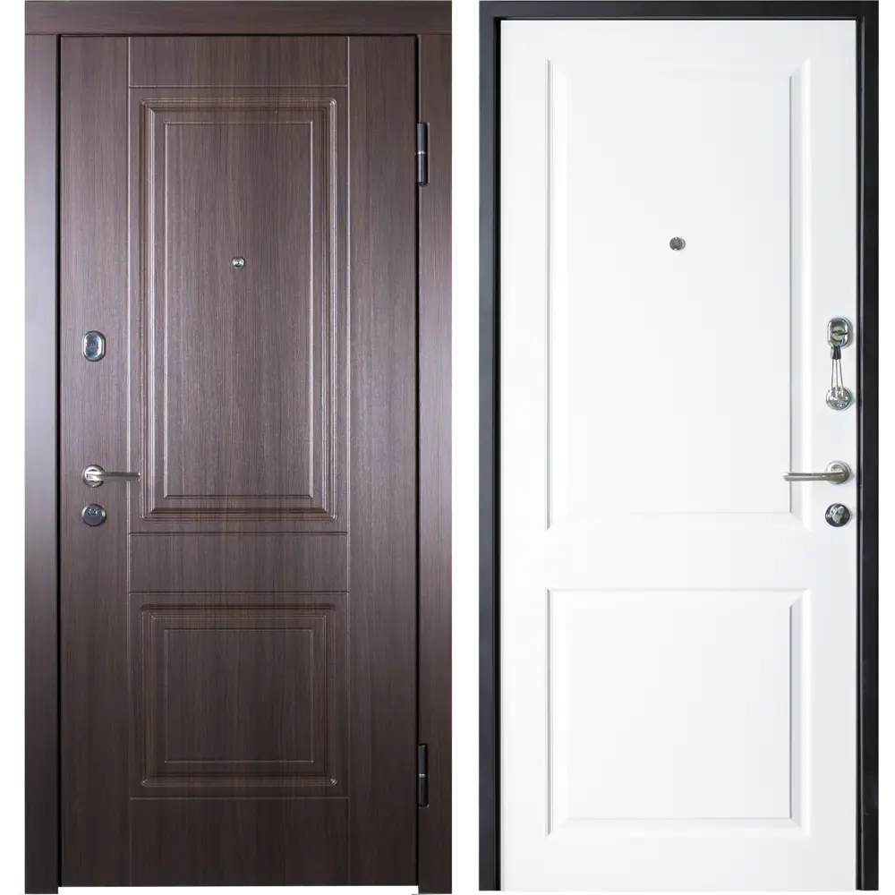 Дверь входная металлическая Сидней, 860 мм, правая, цвет белый BELWOODDOORS STLM-2133353