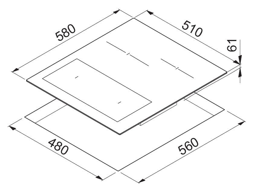 Керамическая индукционная встраиваемая варочная панель Elleci Elleci Kitchen ARCH-00065071 - Вид №2