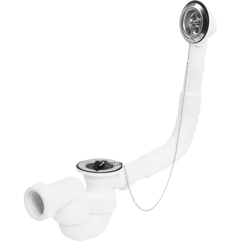 Сифон McAlpine для ванны с регулируемым переливом и пробкой 82422800 STLM-0027095