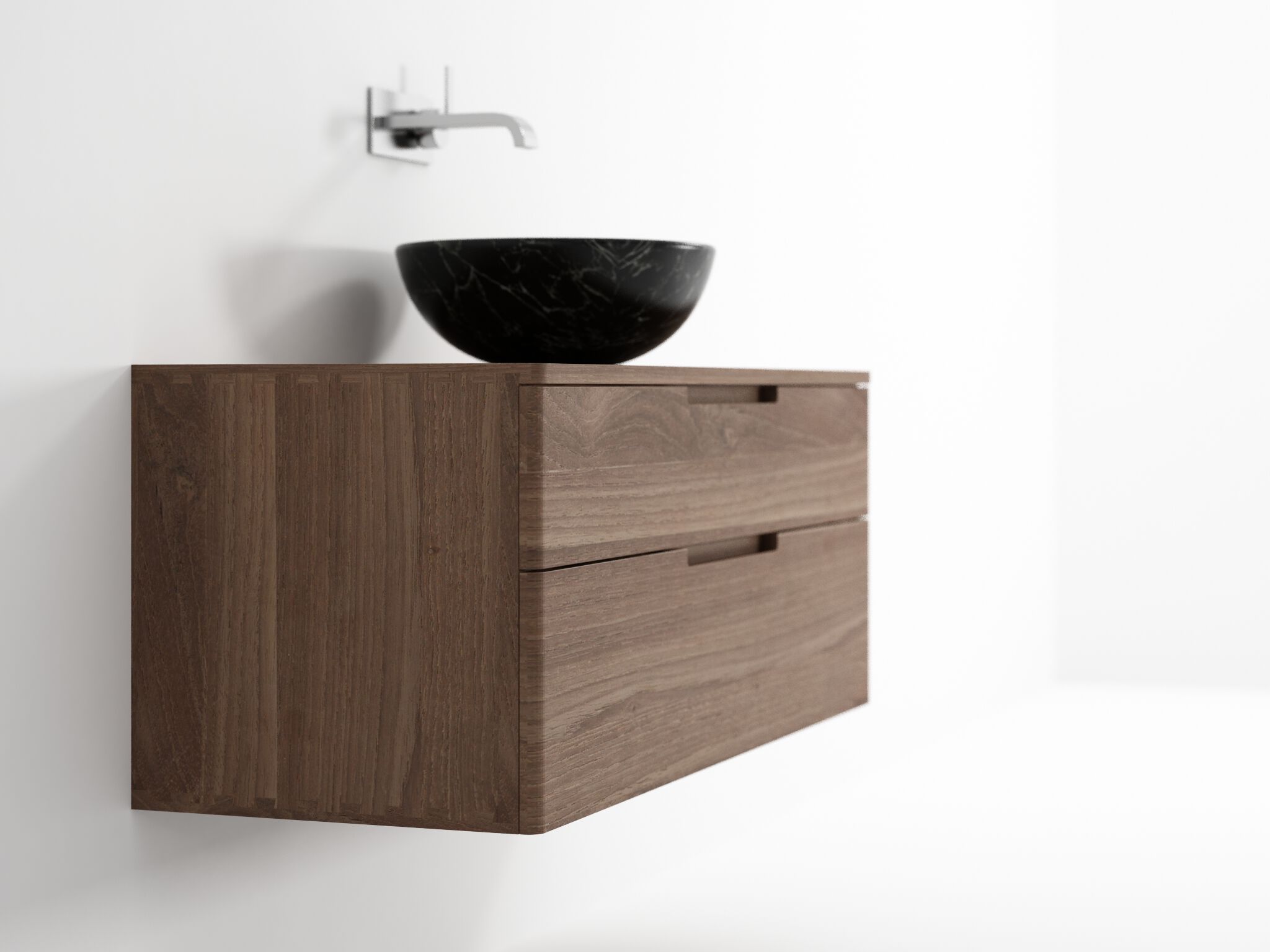 Шкаф для раковины из массива дерева с ящиками KARPENTER ARCH-00106713 - Вид №4