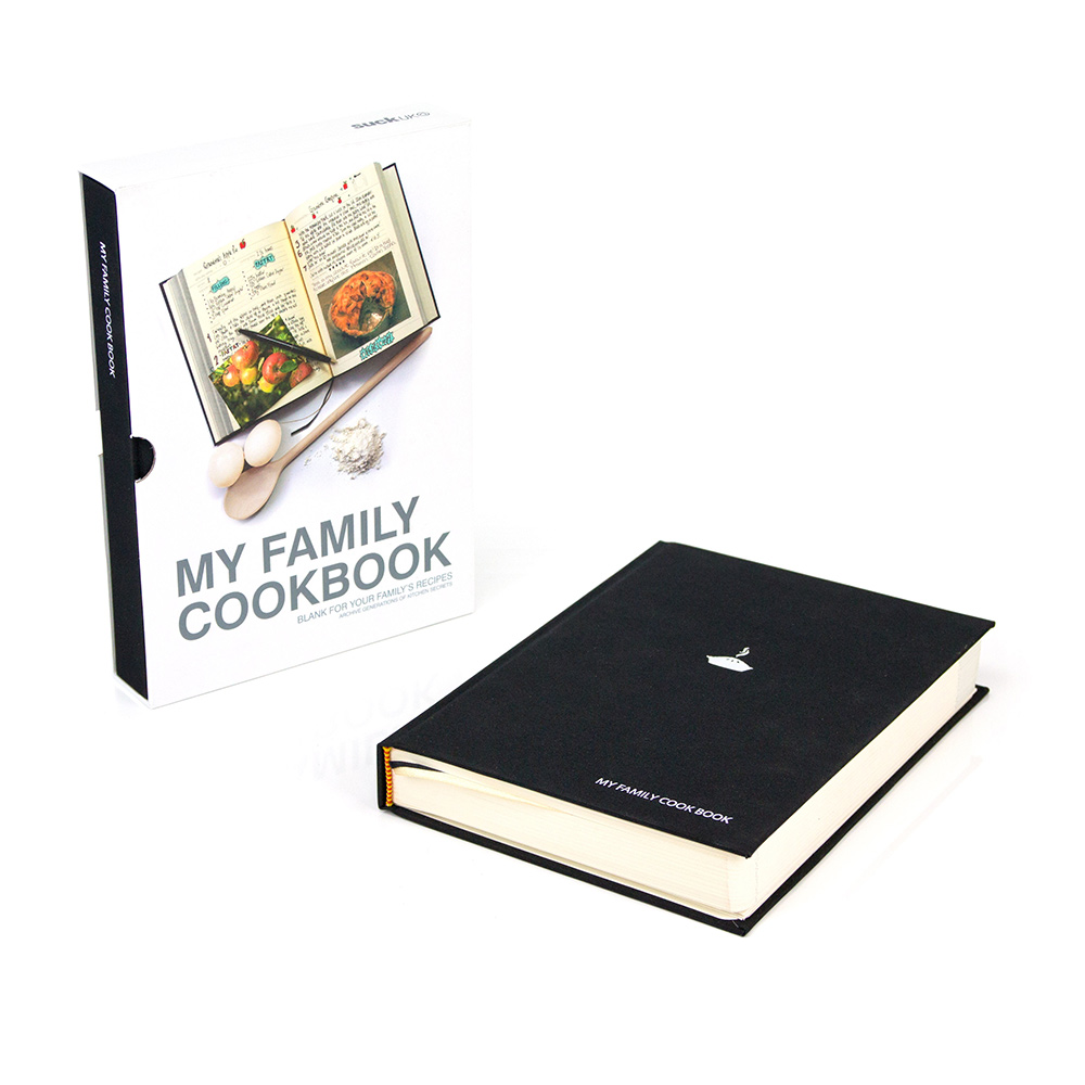 SK MYRECIPES2 Семейная кулинарная книга my family чёрная Suck UK  - Вид №2