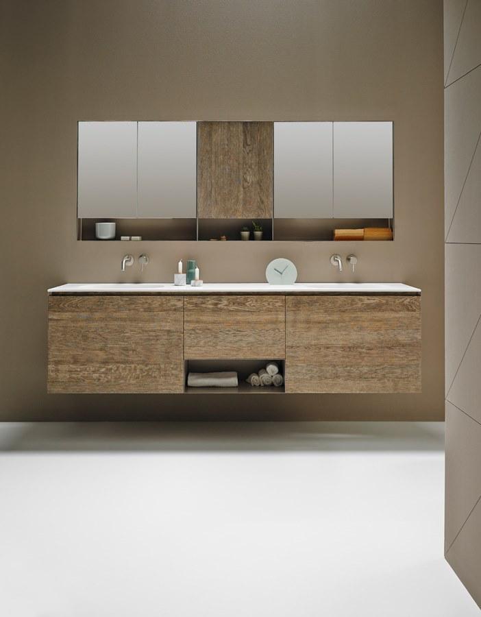 INBANI Модульная подвесная тумба под умывальник из дерева Strato sun-id-1401213 - Вид №3