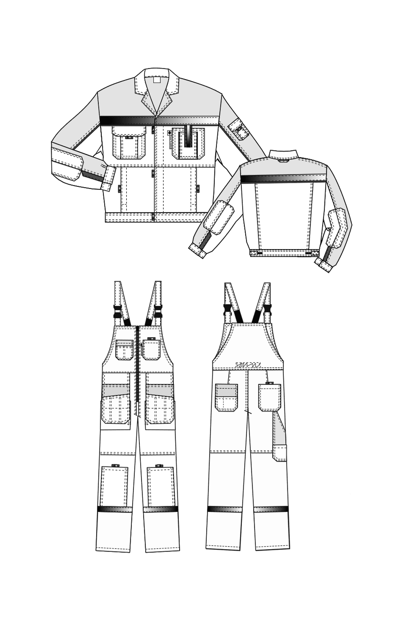 61855 Костюм "Профессионал-2" с СВП василек-оранжевый-черный  Летняя спецодежда  размер 52-54/170-176  - Вид №6