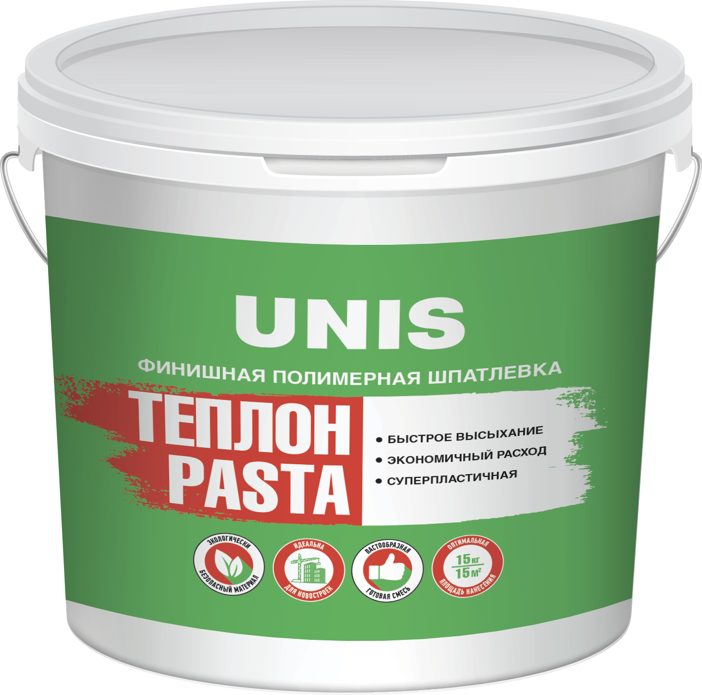 84230536 Шпатлевка полимерная финишная 15 кг Теплон Pasta STLM-0047282 UNIS