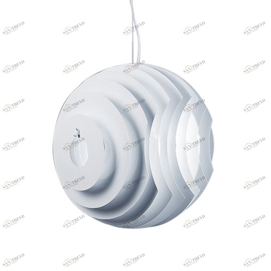 Люстра подвесная с металлическим плафоном D 40 см белая Frezia Light 90006 FREZIA LIGHT ДИЗАЙНЕРСКИЕ 00-3953635 Белый 