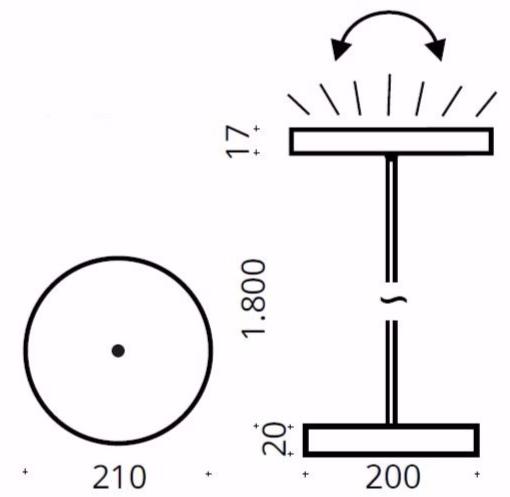 Top Light Регулируемый светодиодный торшер Sun sun-id-1379309 - Вид №3
