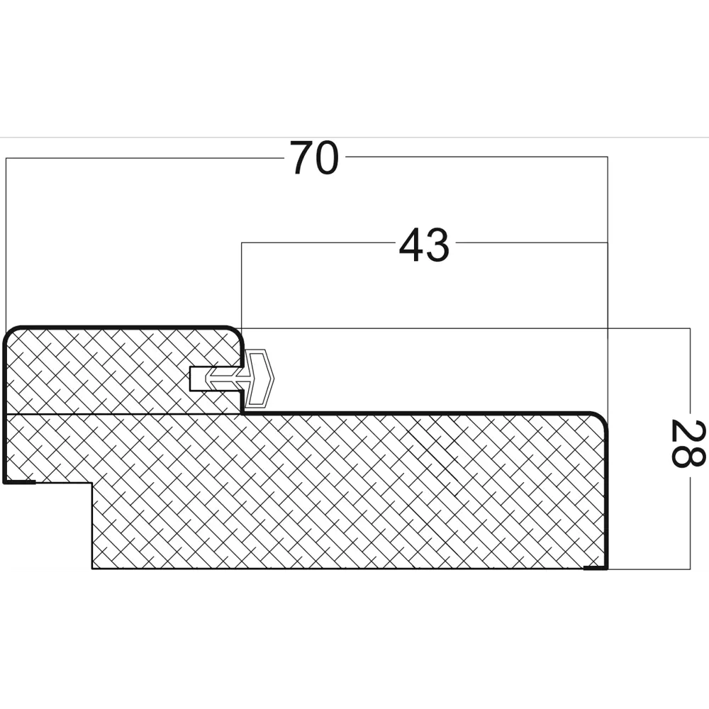 Комплект дверной коробки Фелиса 2100x71x28 мм цвет белый 2.5 шт BELWOODDOORS STLM-2052673 - Вид №2