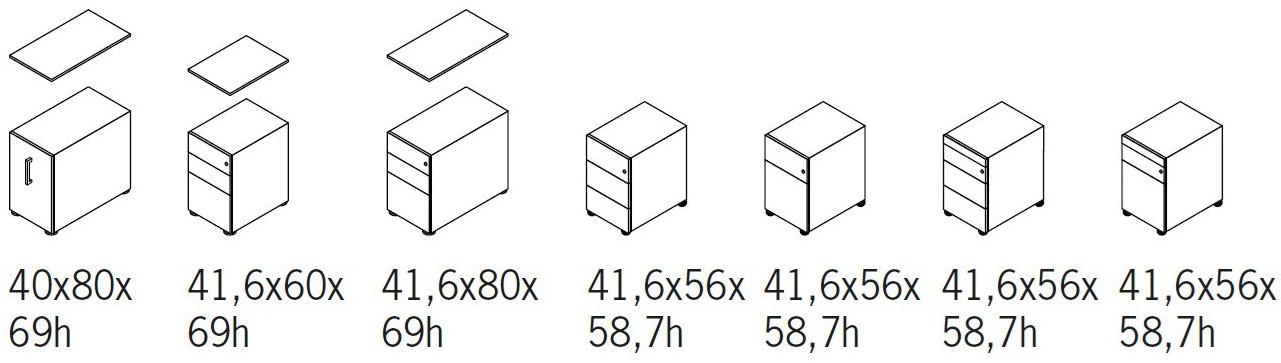 Bralco Тумба офисная металлическая с замком Loopy sun-id-1419622 - Вид №1