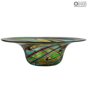 4200 ORIGINALMURANOGLASS Вазочка Шляпа - с золотом - муранское стекло OMG 34 см