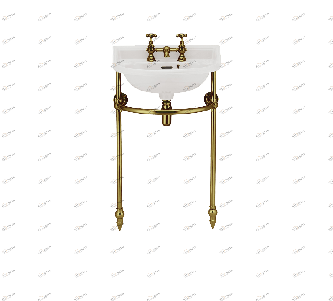 Gentry Home Таз большой белый Victorian Бронза GH102204