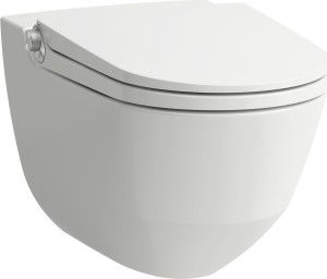 H8206917160001 Подвесной безободковый унитаз-биде с пультом дистанционного управления, с сиденьем и крышкой LAUFEN PRO