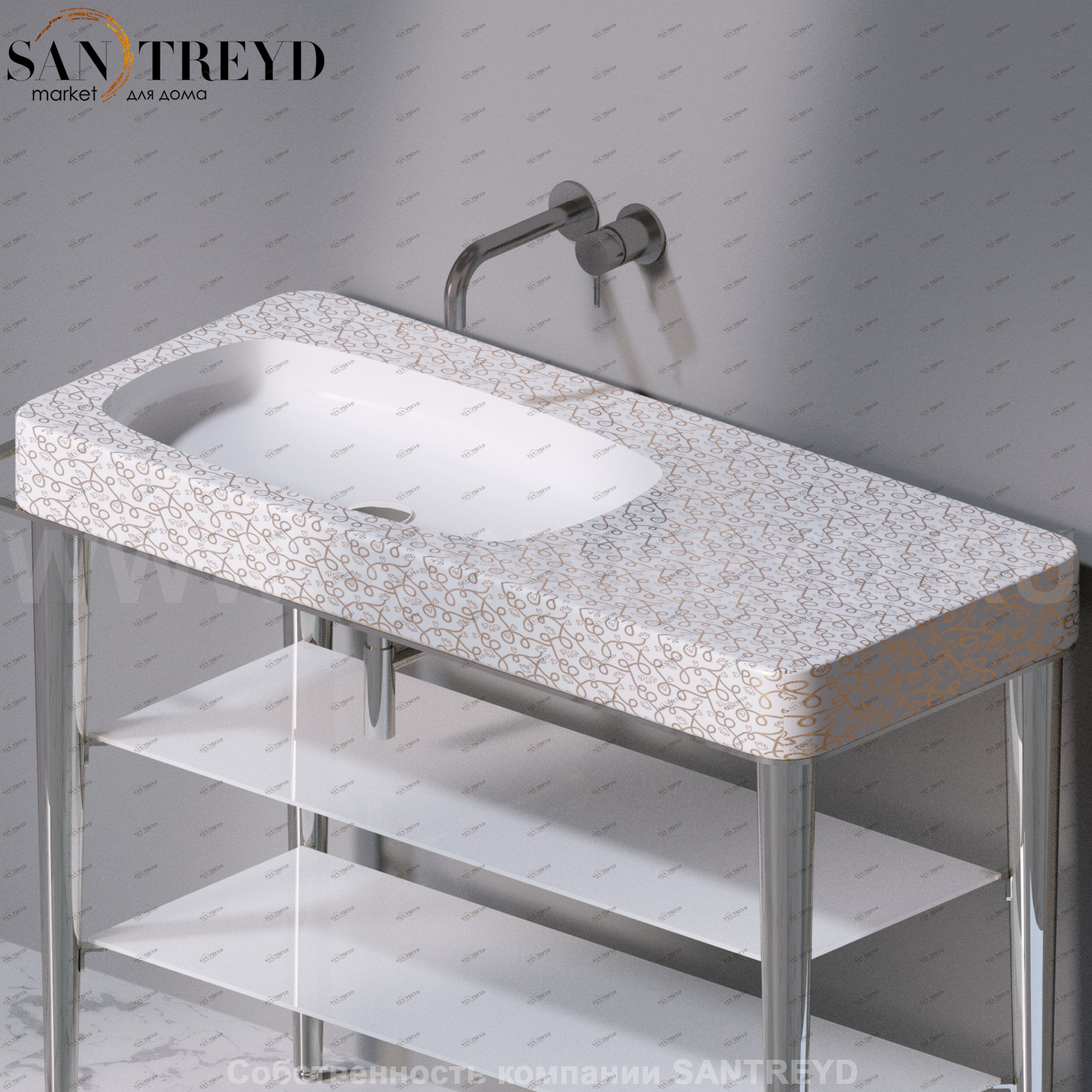 L130400G Накладная раковина на столешницу  прямоугольная A. e T. Italia FUSION AeT ITALIA