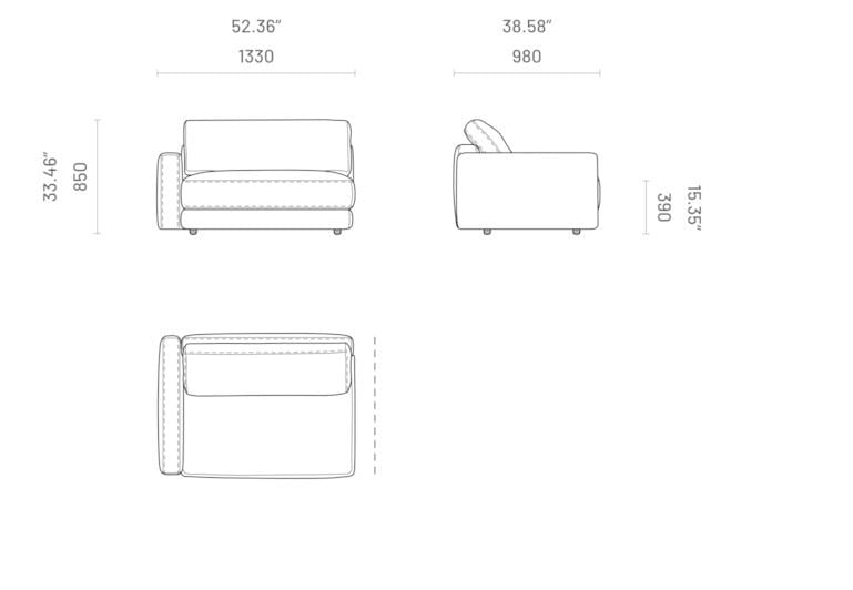 Модульный диван Domkapa EDWARD ARCH-00073709 - Вид №3