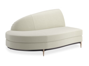 2-местный бархатный изогнутый диван