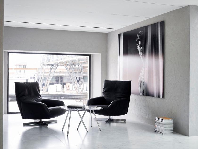 edra Поворотное кожаное кресло с подлокотниками  Chr010  - Вид №11