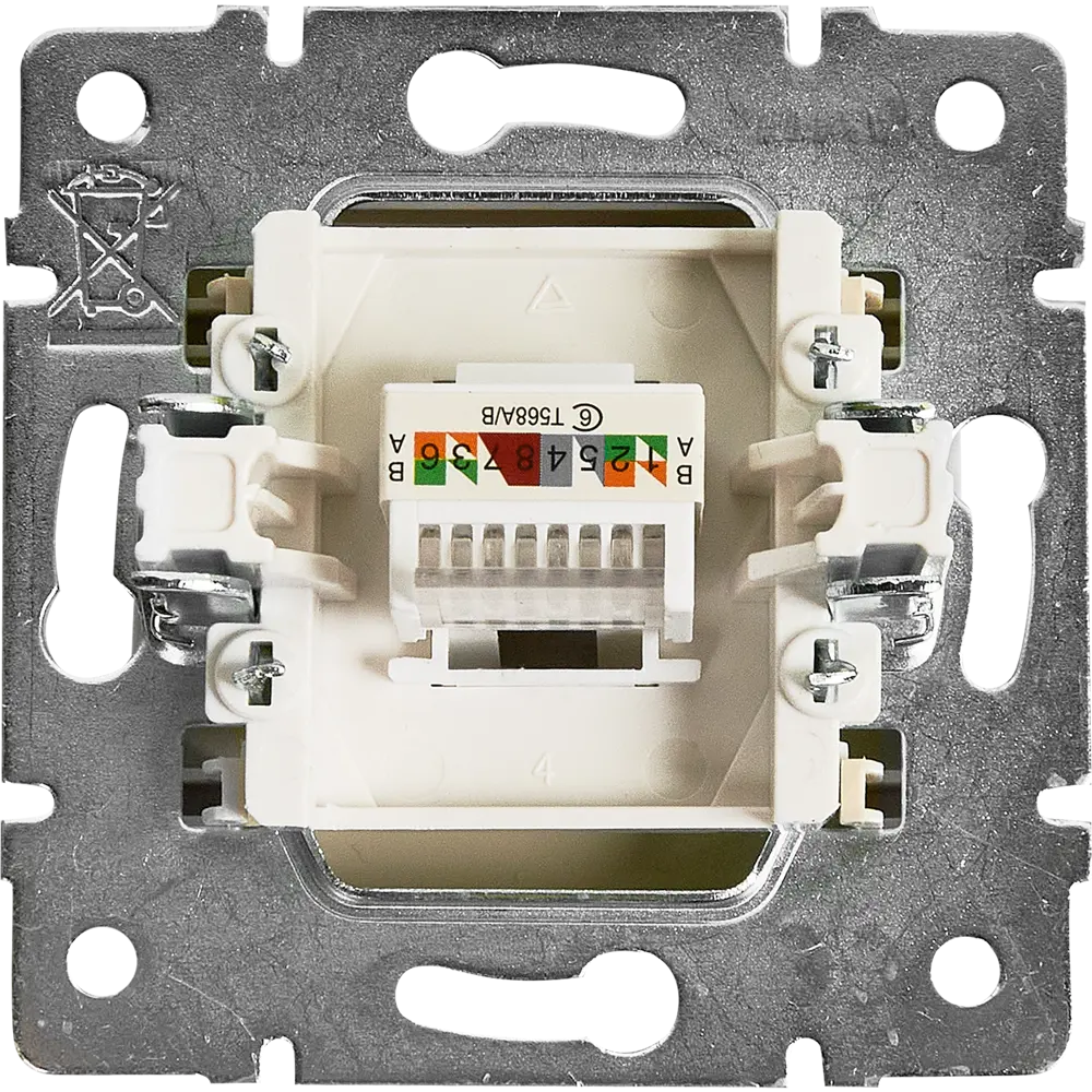 Розетка компьютерная встраиваемая Lezard Karina cat 6 цвет кремовый 84802072 STLM-2084836 - Вид №4