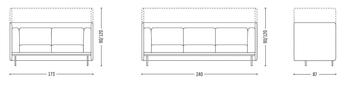 2-местный диван с высокой спинкой COR Floater ARCH-00126313 - Вид №2