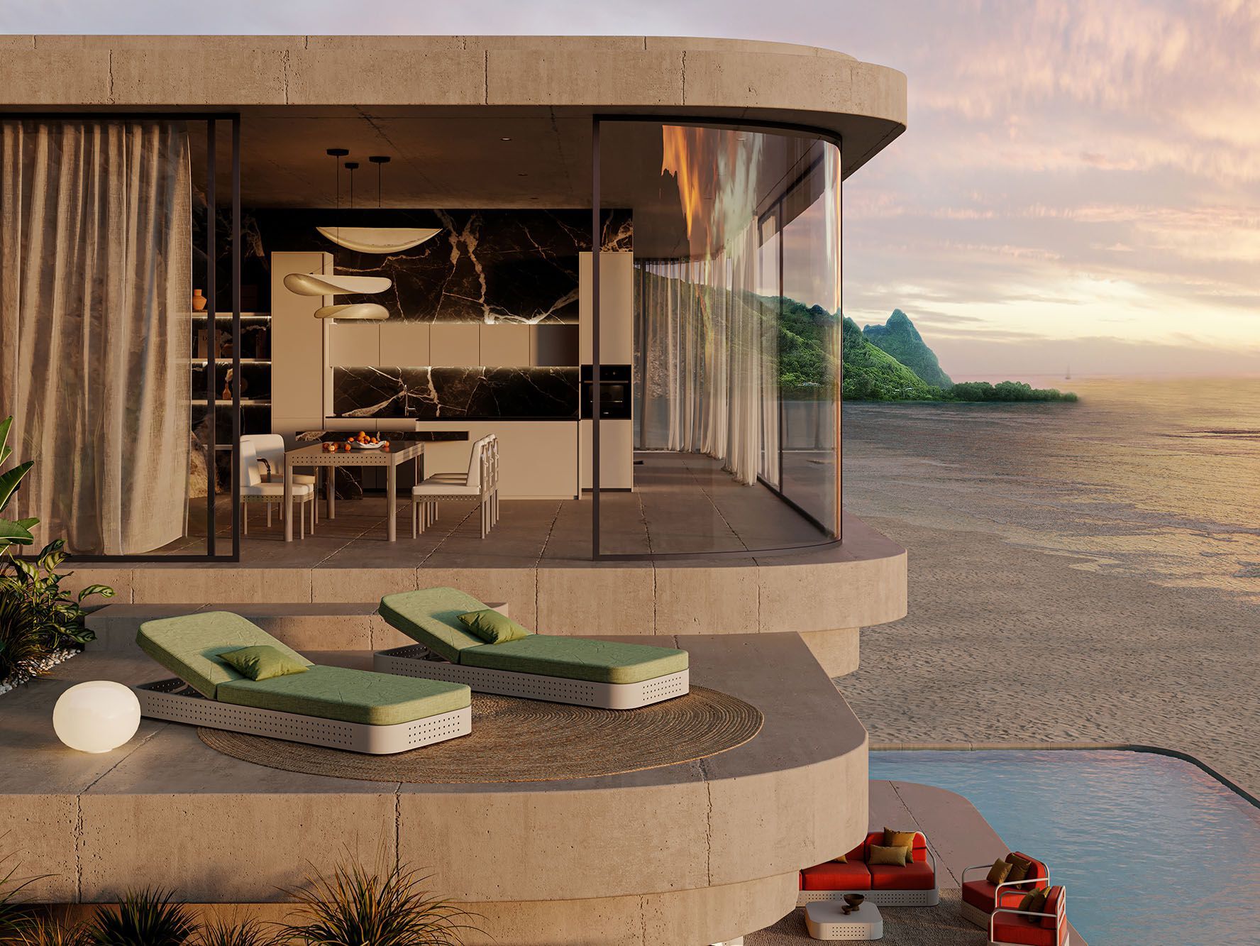 Прямоугольный алюминиевый обеденный стол с порошковым покрытием Walters Lifesaver ARCH-00068450 - Вид №2