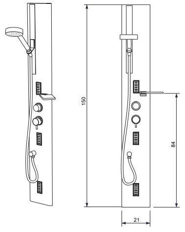 Gruppo Geromin Многофункциональная угловая душевая стойка из стали Quarantacinque sun-id-1373654 - Вид №1