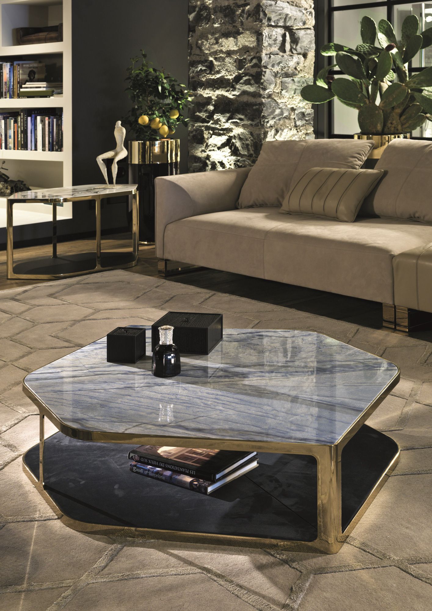 Низкий шестиугольный журнальный столик Longhi ARCH-00064758 - Вид №2