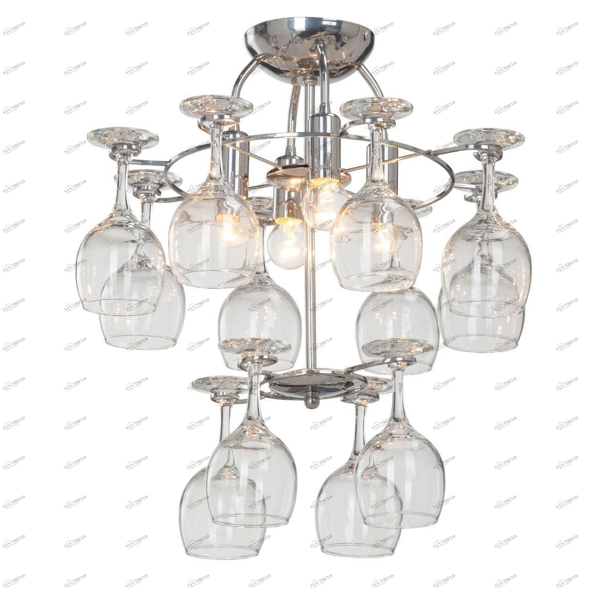 Потолочная люстра Vitaluce V4204/4PL VITALUCE ДВУХЪЯРУСНЫЕ 194233 Хром 