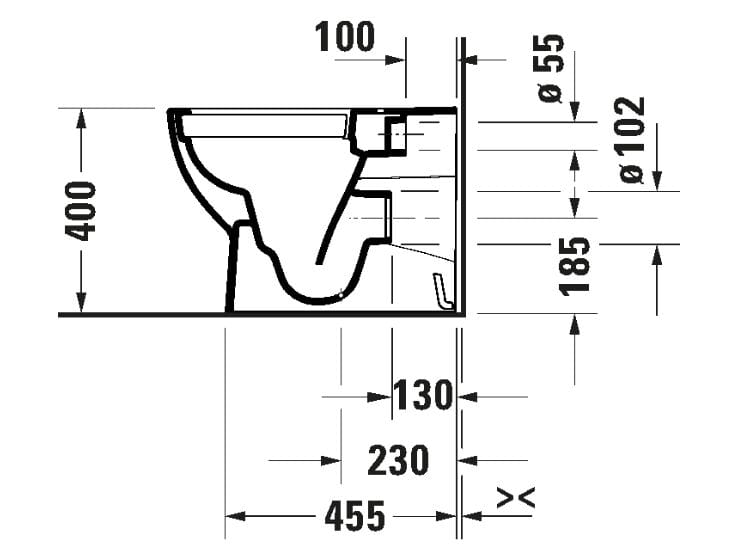Керамический туалет без пола Duravit D-Code ARCH-00128543 - Вид №3
