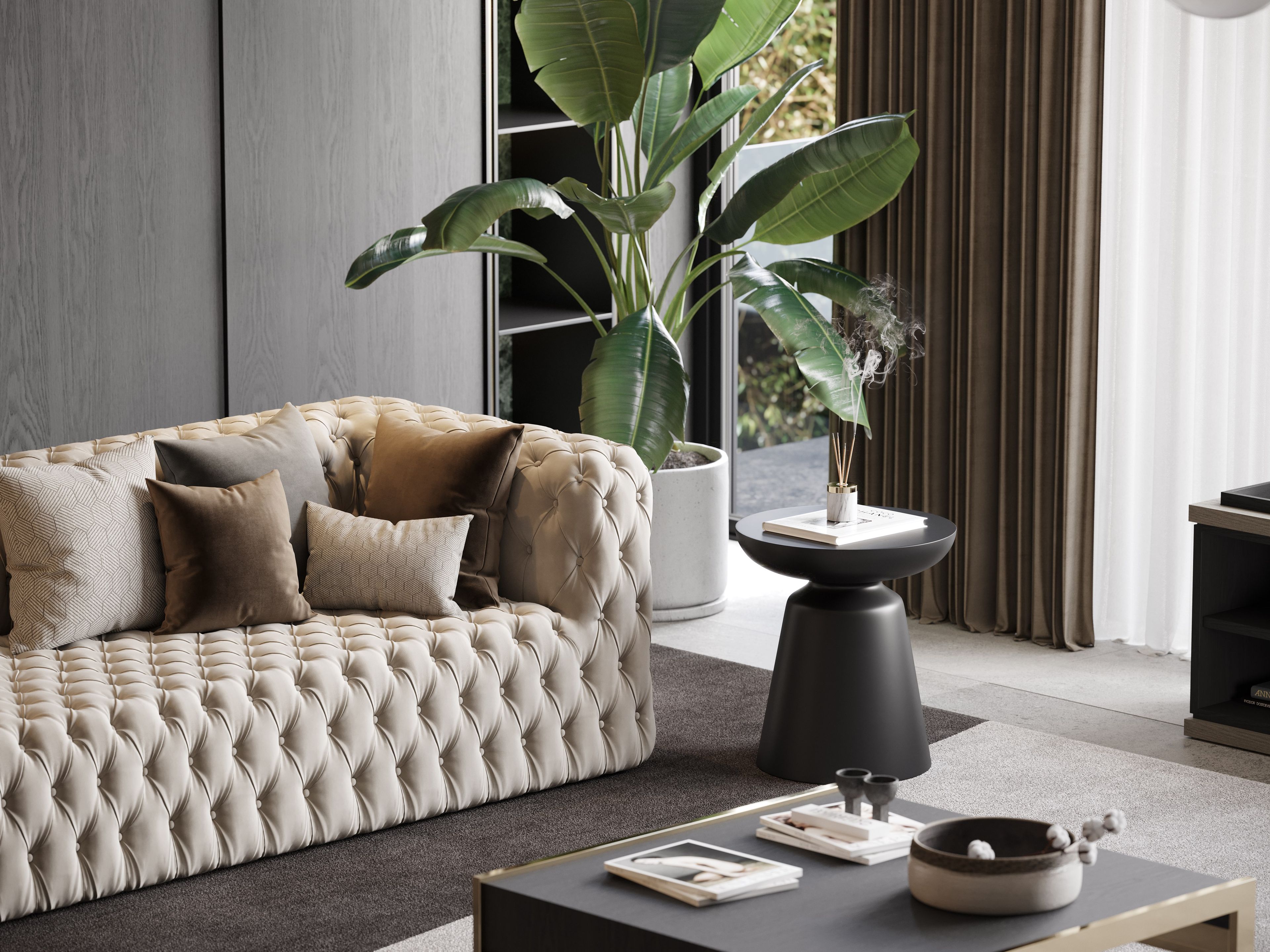 Круглый деревянный журнальный столик Laskasas ARCH-00032863 - Вид №3