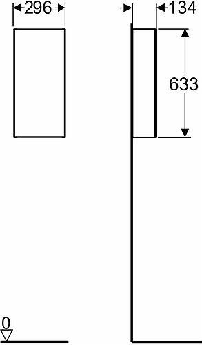 9742273111 IDO Elegant верхний шкаф с дверцей, 296 мм, темно-серый - Вид №4