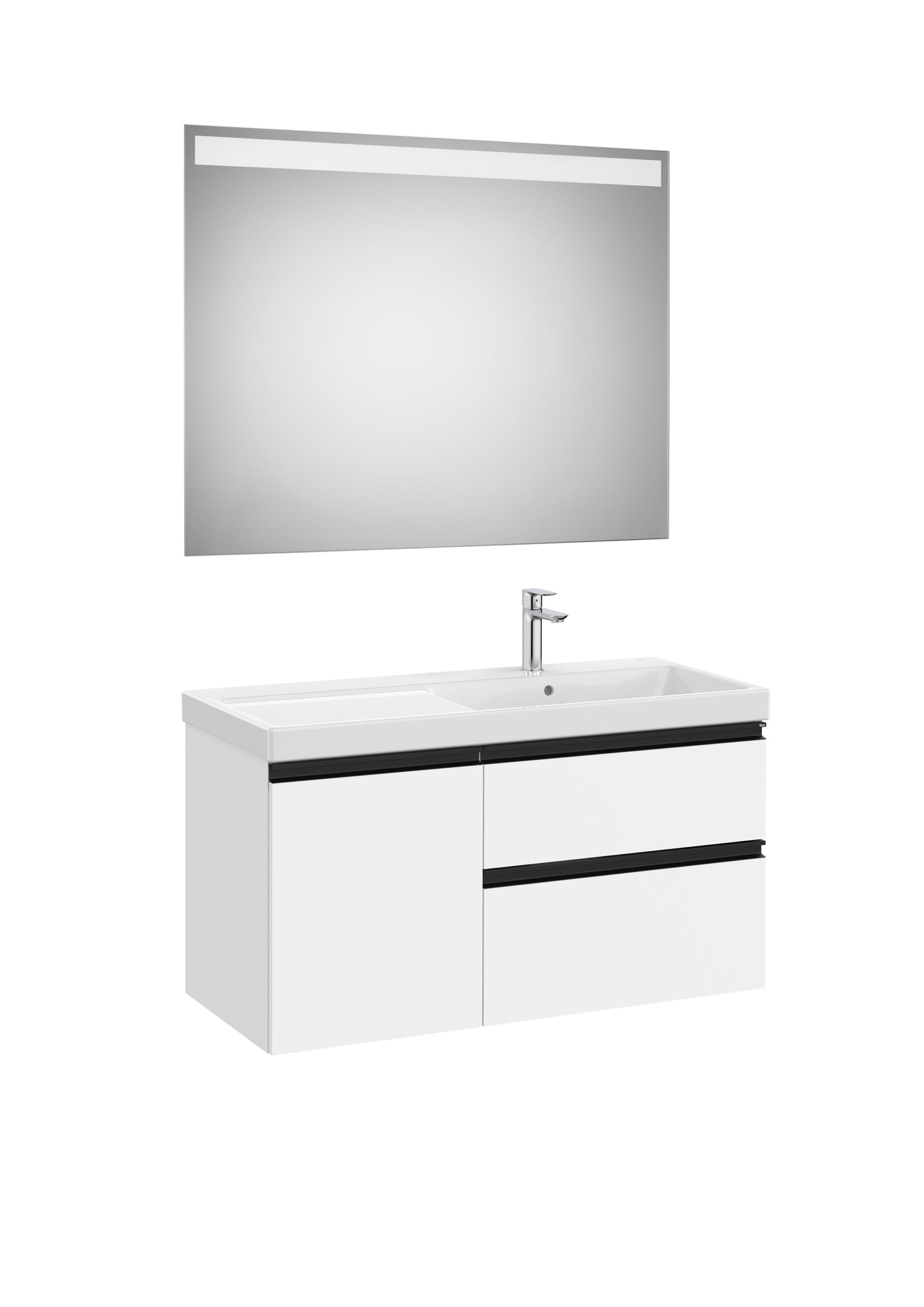 Деревянный умывальник с ящиками, дверцами, зеркалом и встроенной раковиной Roca The Gap ARCH-00147702 - Вид №5