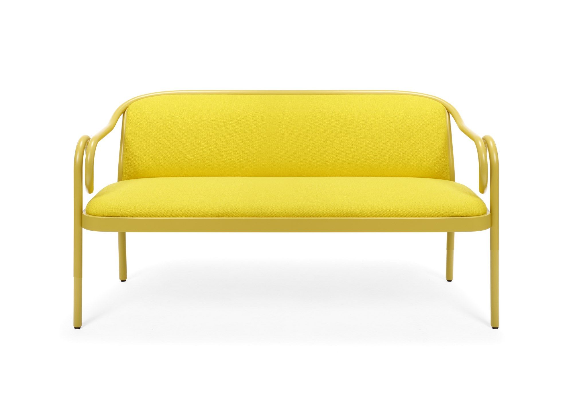 Скамейка из гнутого дерева и ткани со спинкой Wiener GTV Design петля ARCH-00081358 - Вид №2