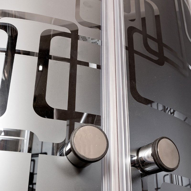 D09 Душевая кабина DETO Серия D BМ4590 LED BLACK - Вид №13