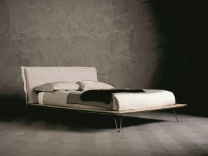 AltaCorte Двуспальная кровать из дуба с мягким изголовьем Ecolab night Lb-zn7372