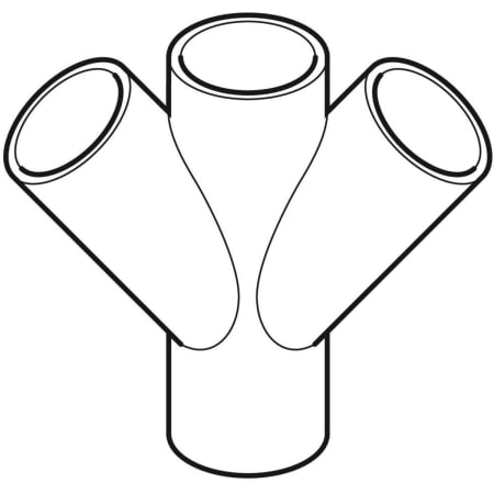 367.235.16.1 Крестовина Geberit PE 45° Geberit  - Вид №1