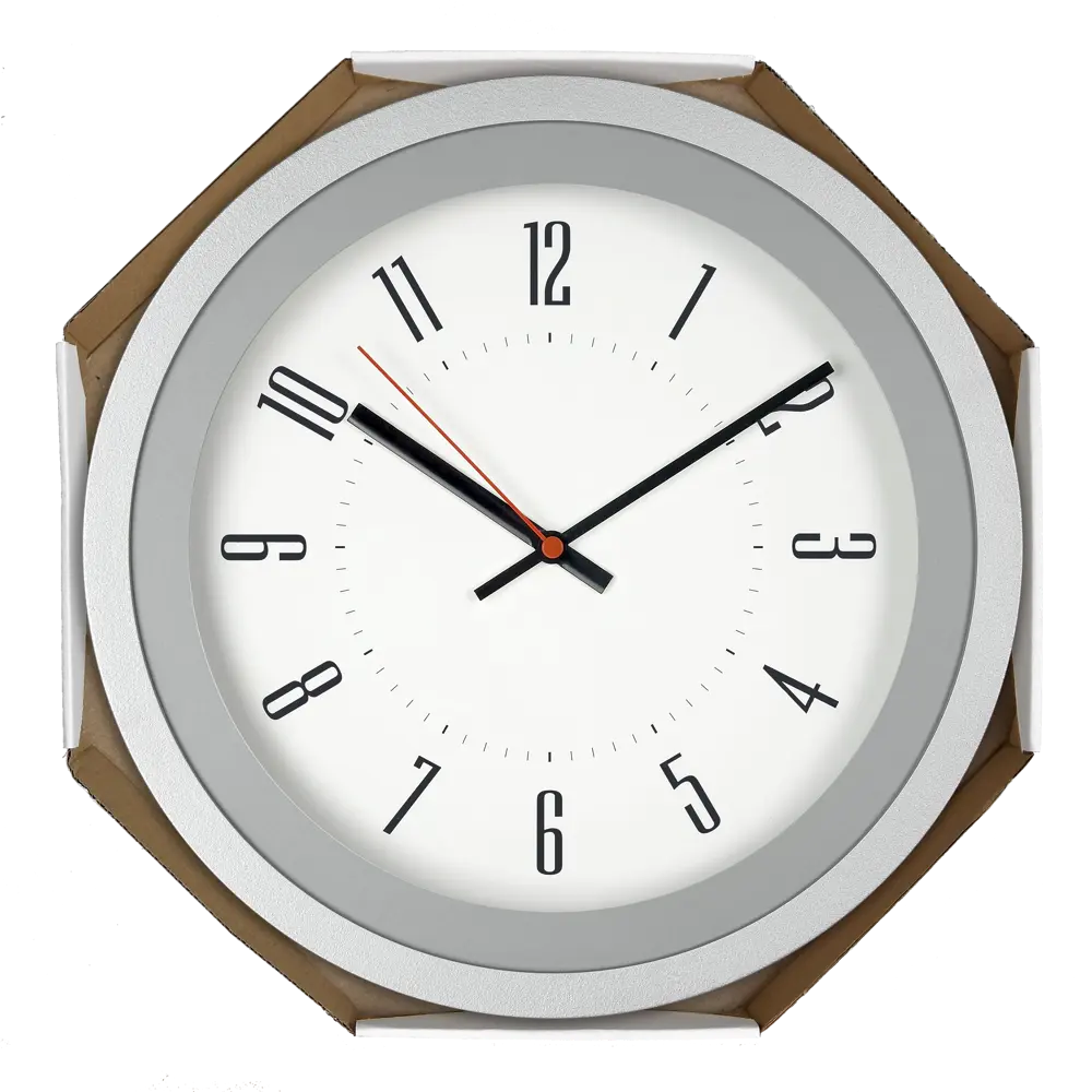 Часы настенные Элемент d30 см цвет серебристый TROYKATIME HI-TECH STLM-2046678 - Вид №3