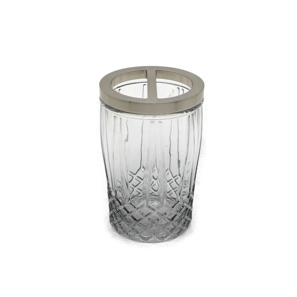 Стакан для зубных щеток PROFFI HOME Gray Crystal - серый хрусталь для ванной 89381138 STLM-1564935