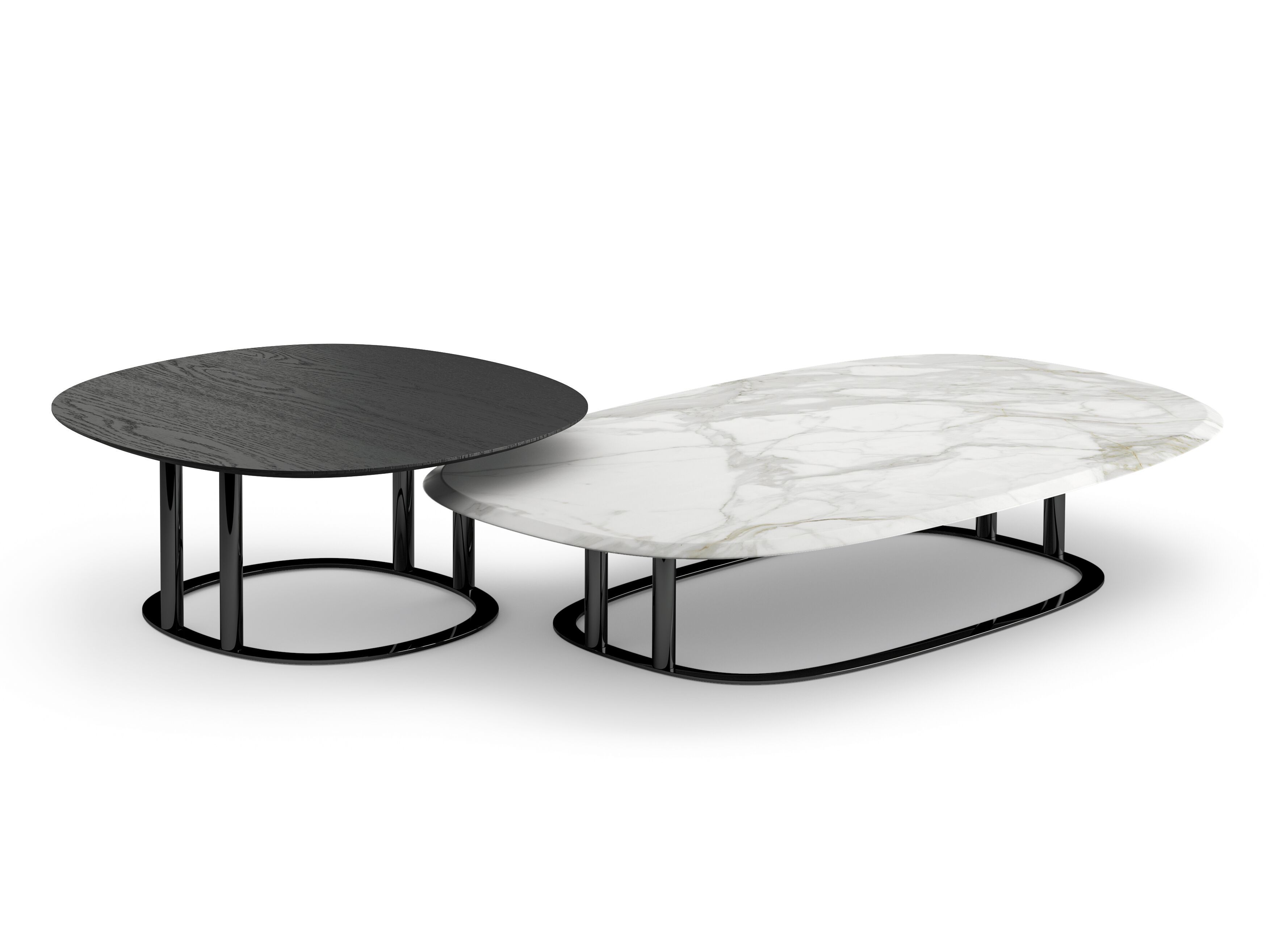 Низкий журнальный столик с керамической или деревянной столешницей BONALDO ISABEY ARCH-00061996